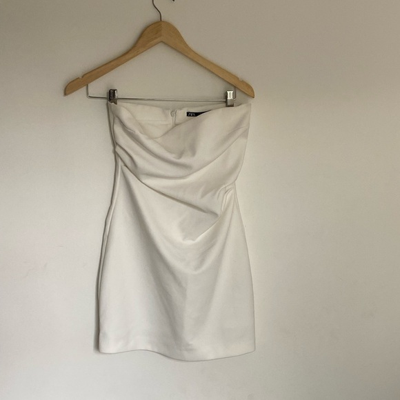 White Zara Strapless Mini - Picture 2 of 5